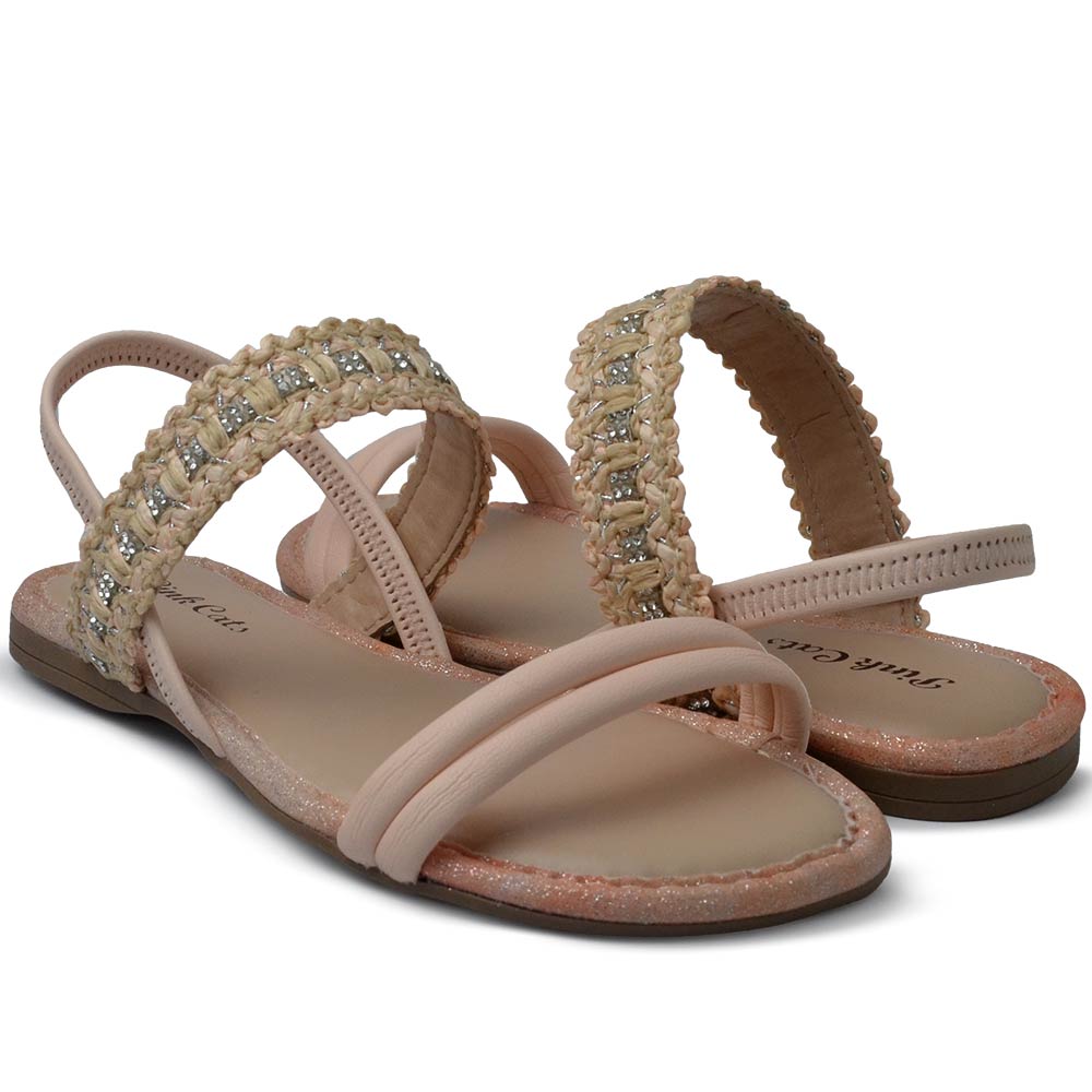 Sandália Rasteira Infantil Pink Cats Feminina V4791 - Foto 6