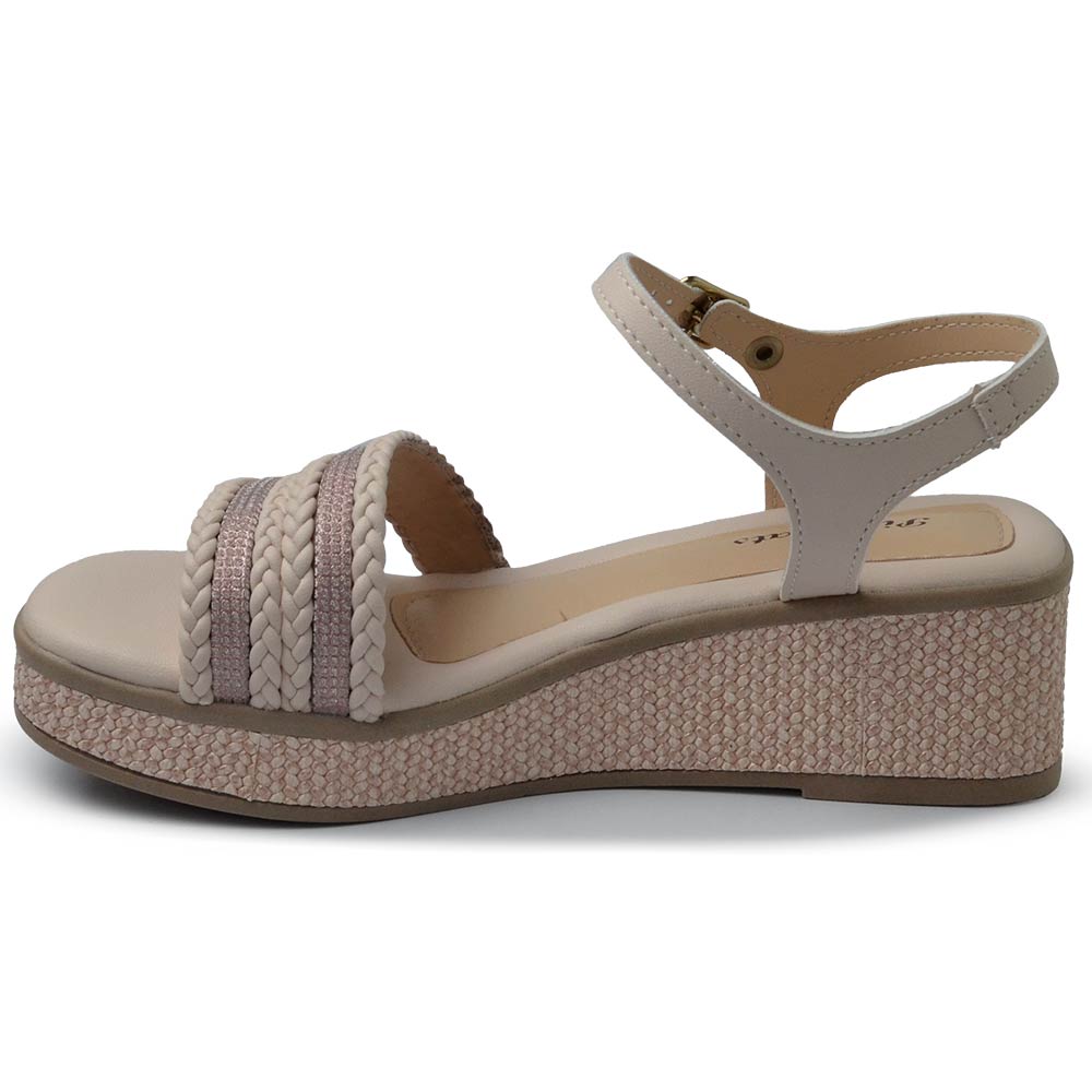 Sandália Anabela Infantil Pink Cats Feminina V4701 - Foto 3