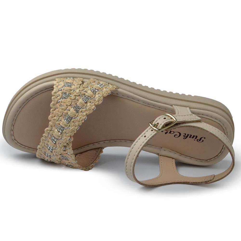 Sandália Flatform Infantil Pink Cats Feminina V4802 - Foto 4