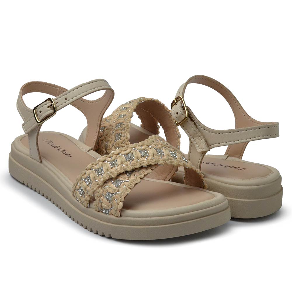 Sandália Flatform Infantil Pink Cats Feminina V4802 - Foto 6