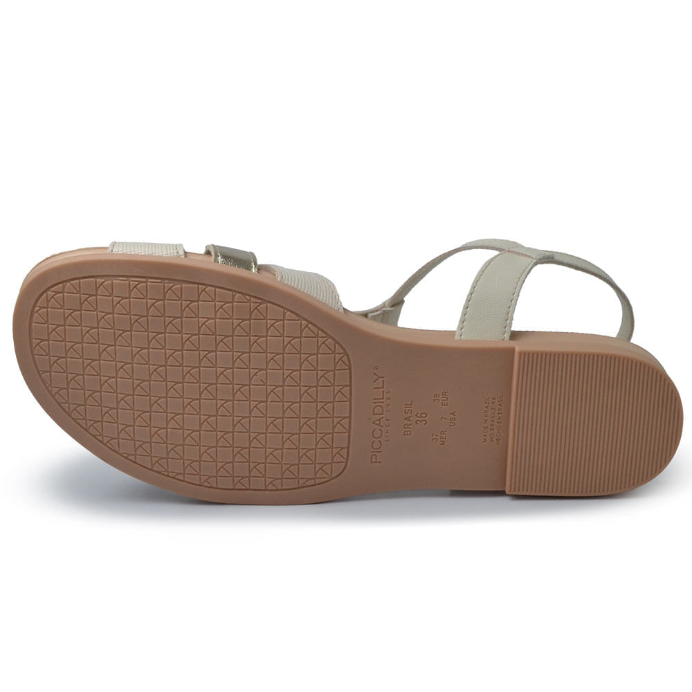 Sandália Rasteira Piccadilly Feminina 418084 - Foto 5