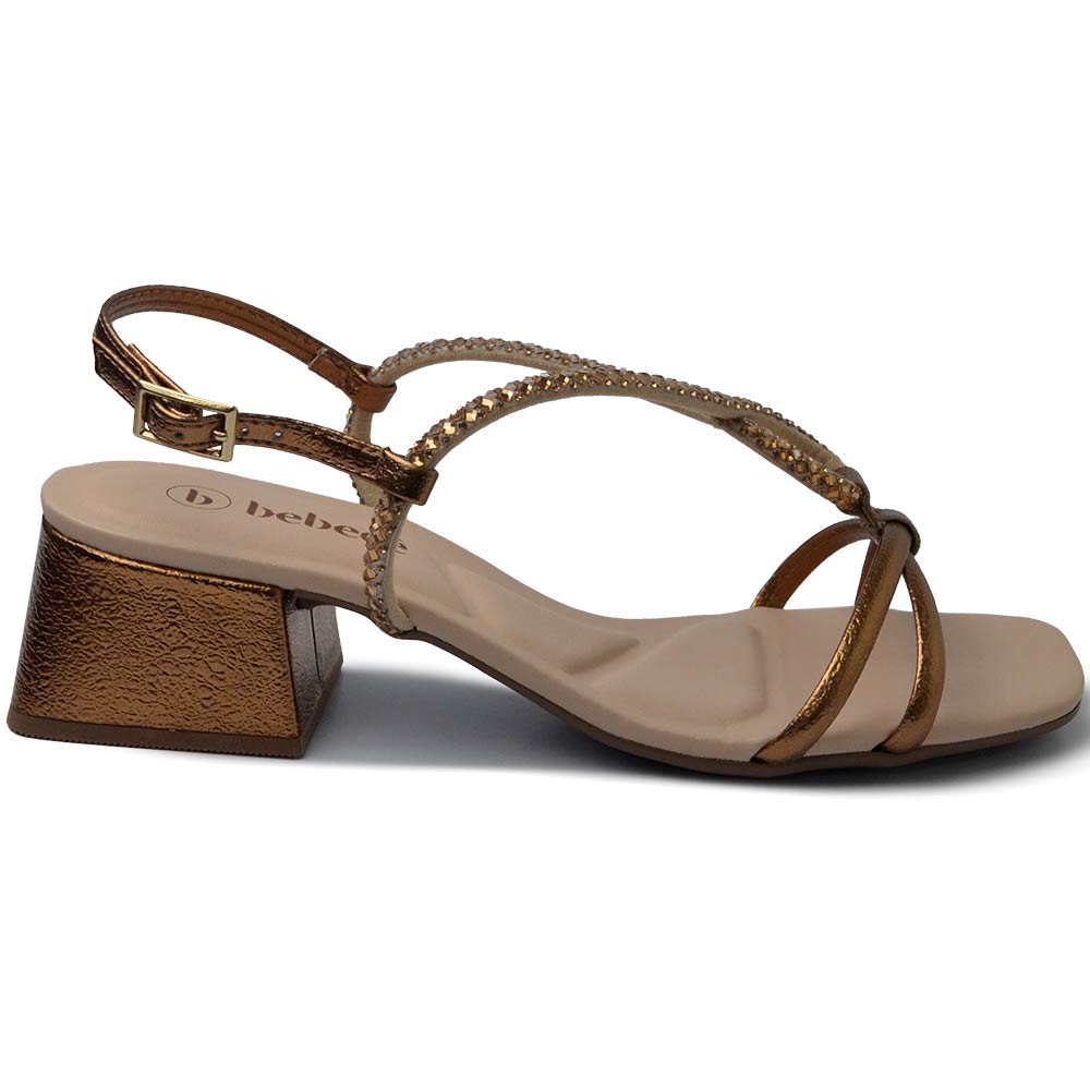 Sandália Bebece Feminina Salto Baixo Bloco T5267-406 - Foto 1