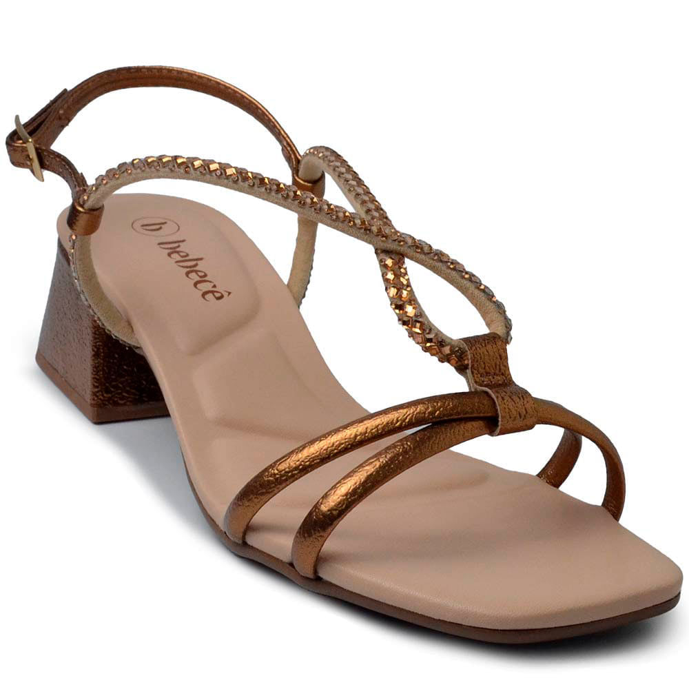 Sandália Bebece Feminina Salto Baixo Bloco T5267-406 - Foto 2