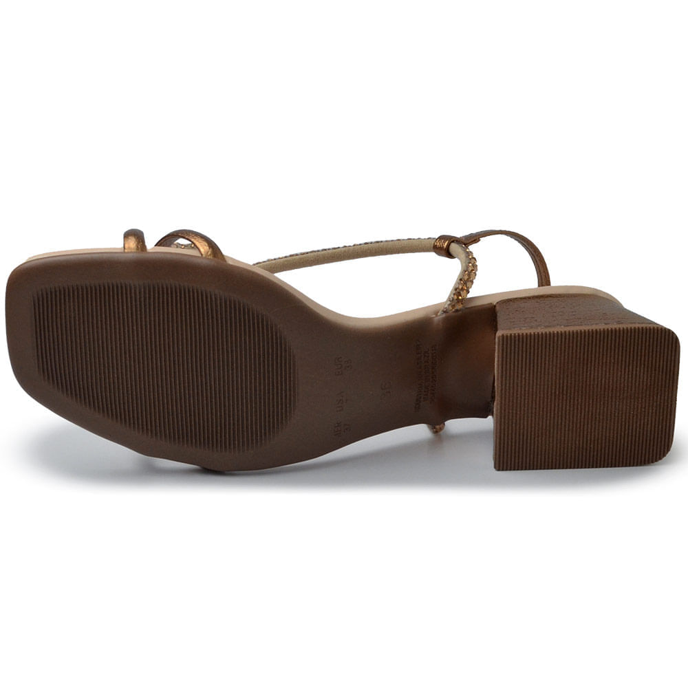 Sandália Bebece Feminina Salto Baixo Bloco T5267-406 - Foto 5