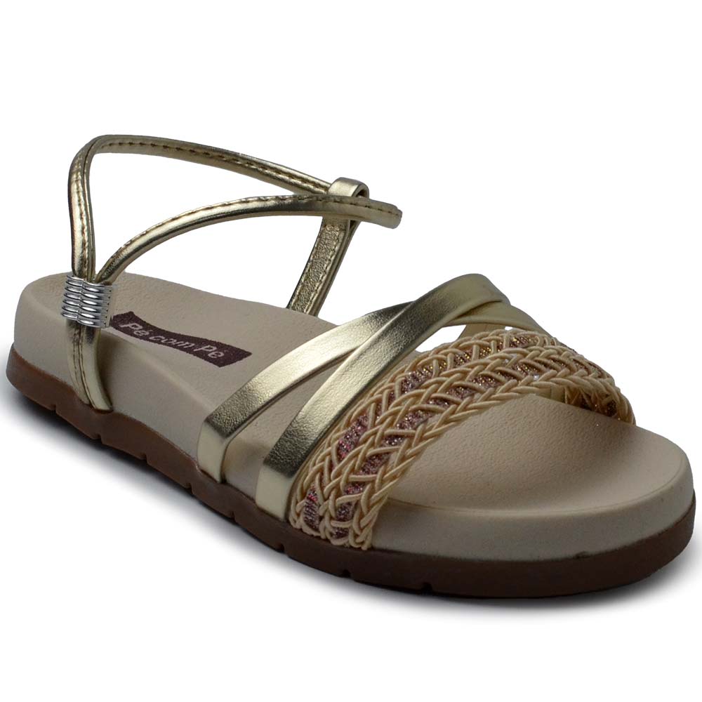 Sandália Infantil Pe com Pe Feminina Lunna 36088 - Foto 2