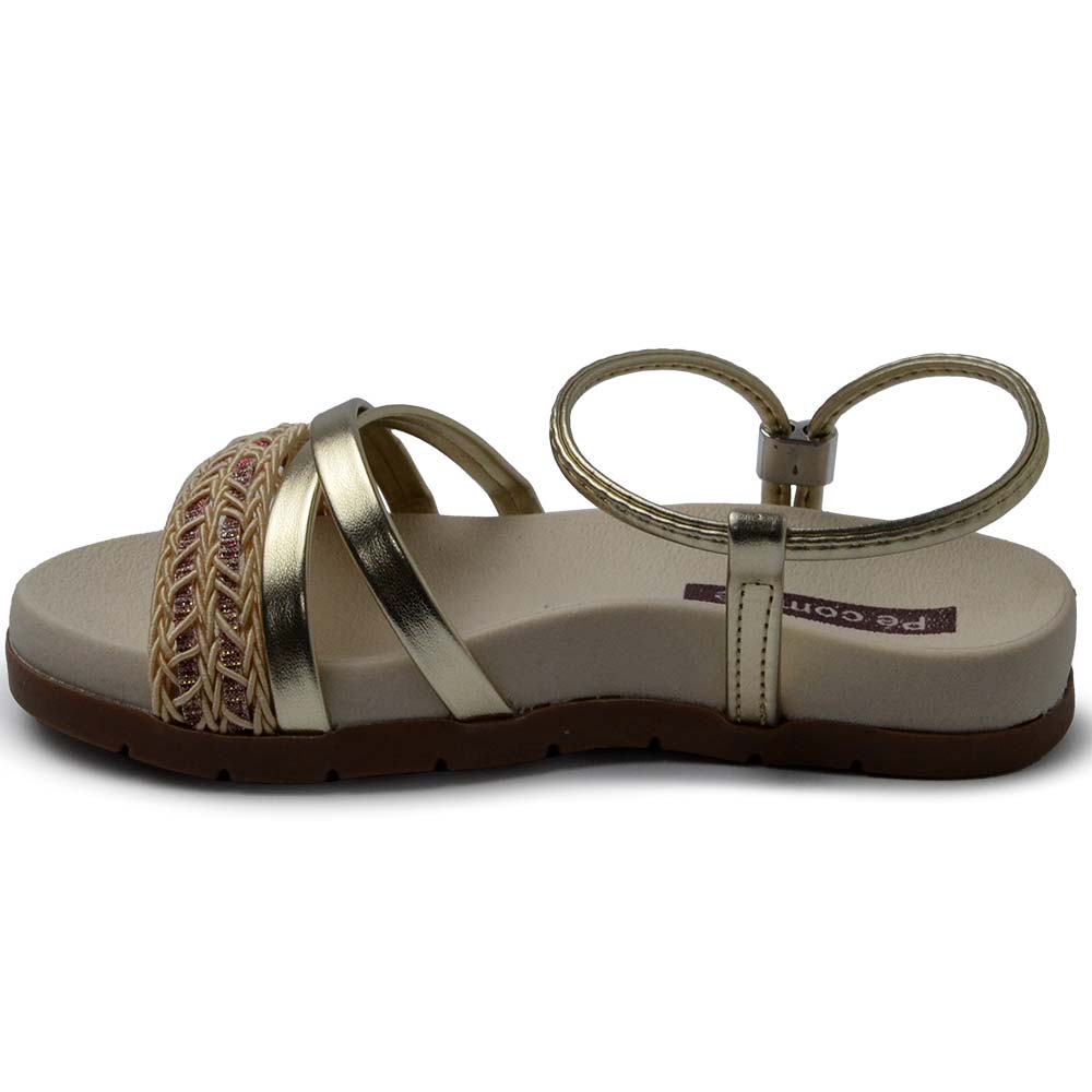 Sandália Infantil Pe com Pe Feminina Lunna 36088 - Foto 3