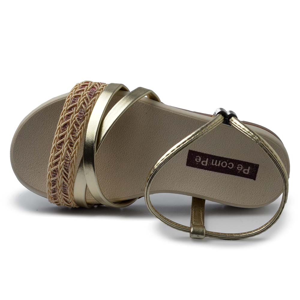 Sandália Infantil Pe com Pe Feminina Lunna 36088 - Foto 4