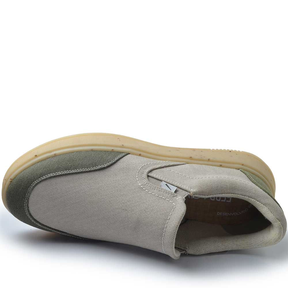 Sapatênis Ferracini Masculino Slip On Logan Green 9906 - Foto 4