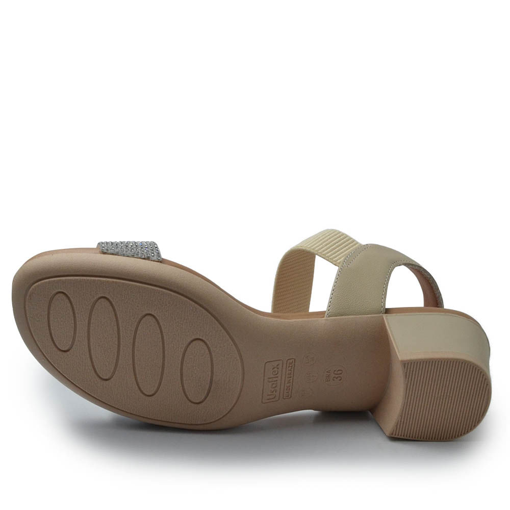 Sandália Usaflex Feminina Salto Baixo PA02001 - Foto 5