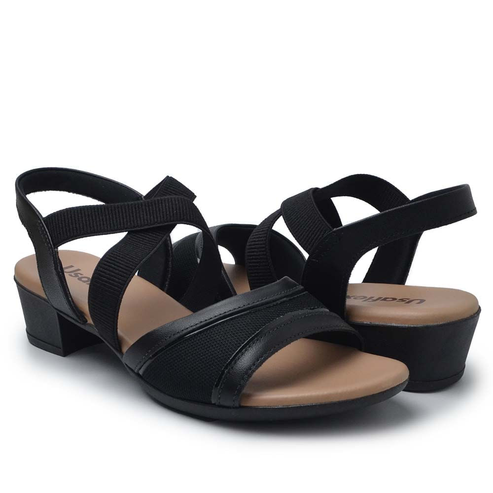 Sandália Usaflex Feminina Salto Baixo MM0803 - Foto 6