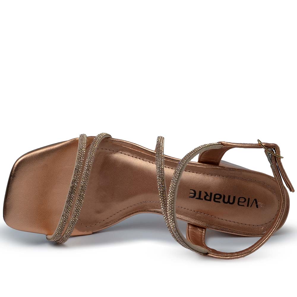 Sandália Via Marte Feminina Salto Bloco 139-011-01 - Foto 4