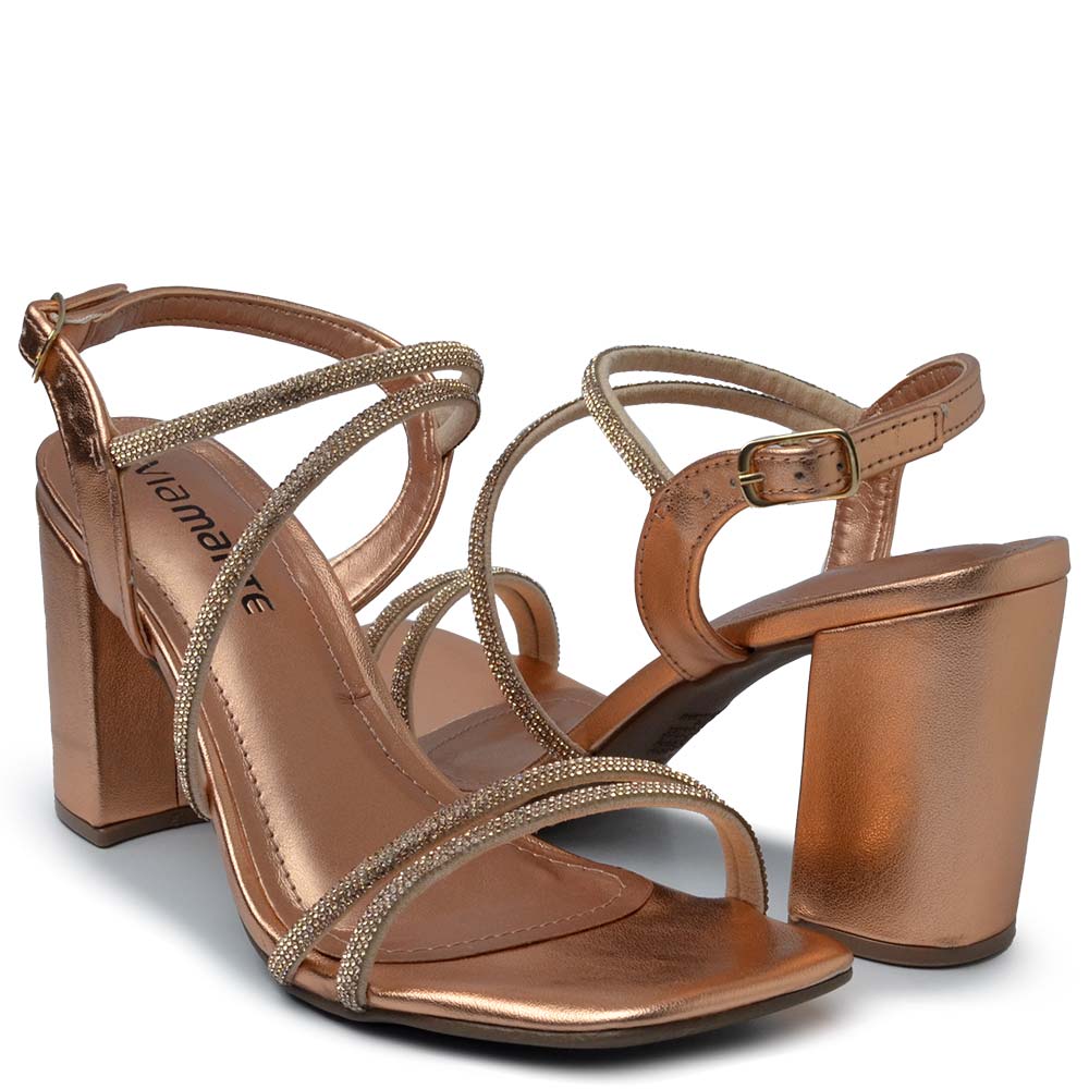 Sandália Via Marte Feminina Salto Bloco 139-011-01 - Foto 6