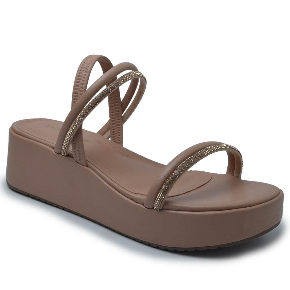 Sandália Anabela Via Marte Feminina 167-008-01 - Foto 2