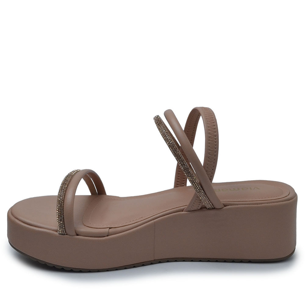 Sandália Anabela Via Marte Feminina 167-008-01 - Foto 3