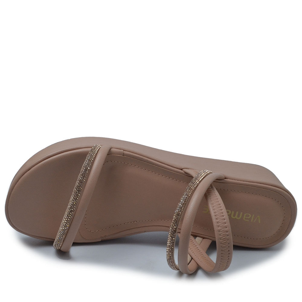 Sandália Anabela Via Marte Feminina 167-008-01 - Foto 4