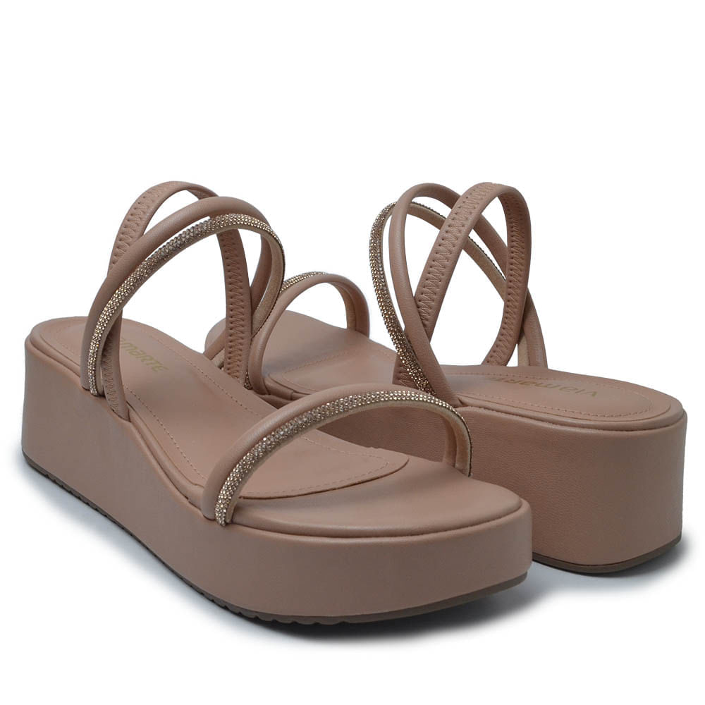 Sandália Anabela Via Marte Feminina 167-008-01 - Foto 6