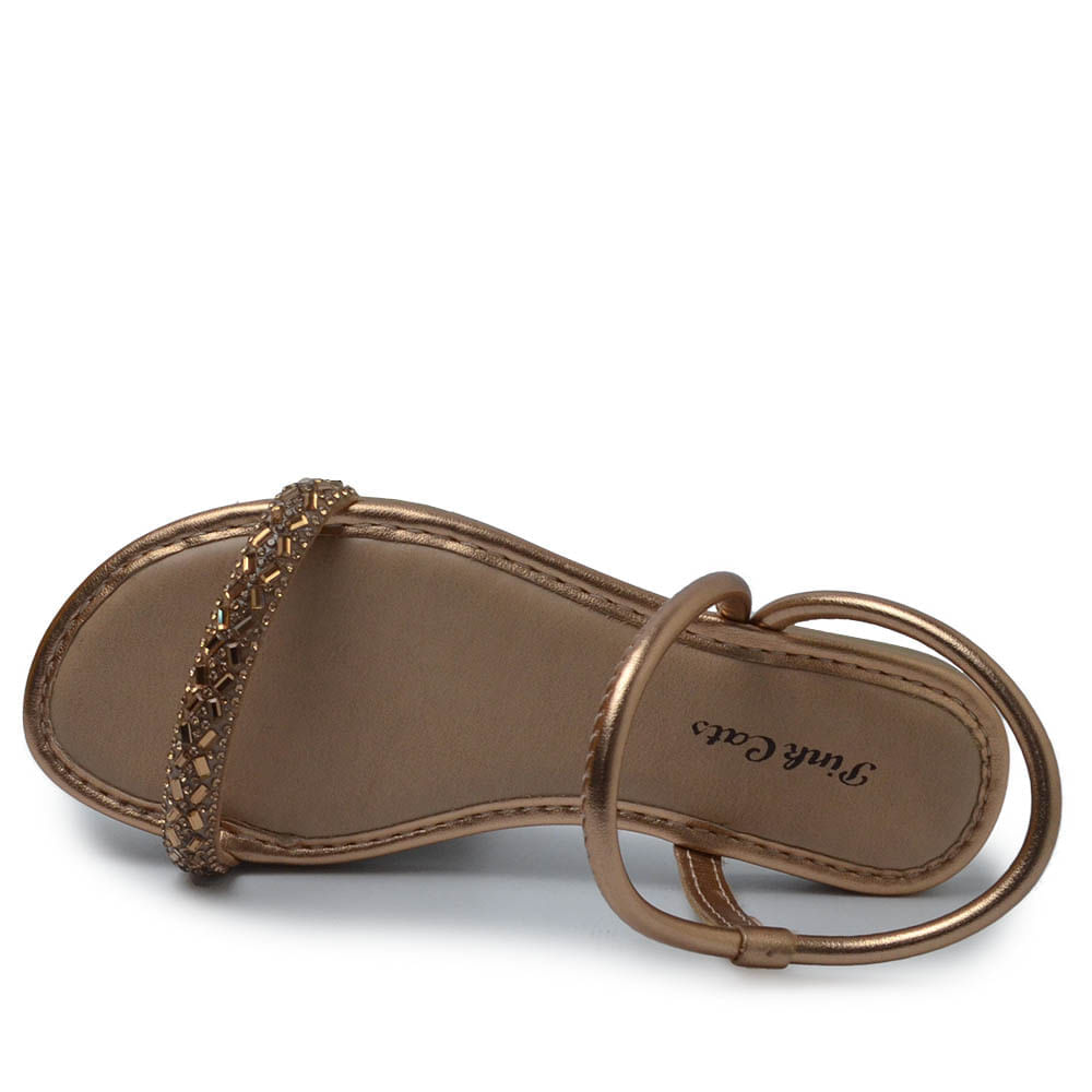 Sandália Rasteira Infantil Pink Cats Feminina V5201 - Foto 4