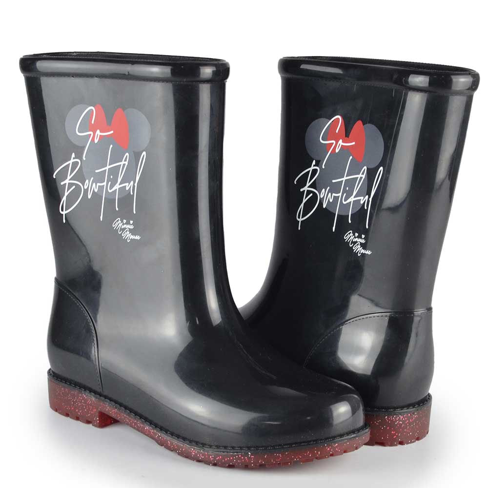 Kit Bota Galocha Infantil Grendene Feminina Minnie com Capa 23083 - Foto 6