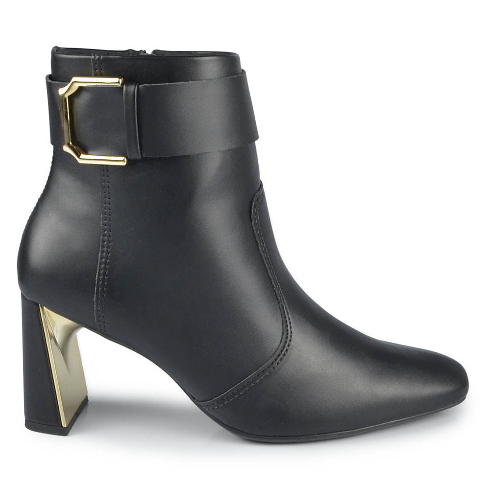 Bota Cano Curto Ramarim FemininaSalto Bloco 2560102 Lojas Kikos