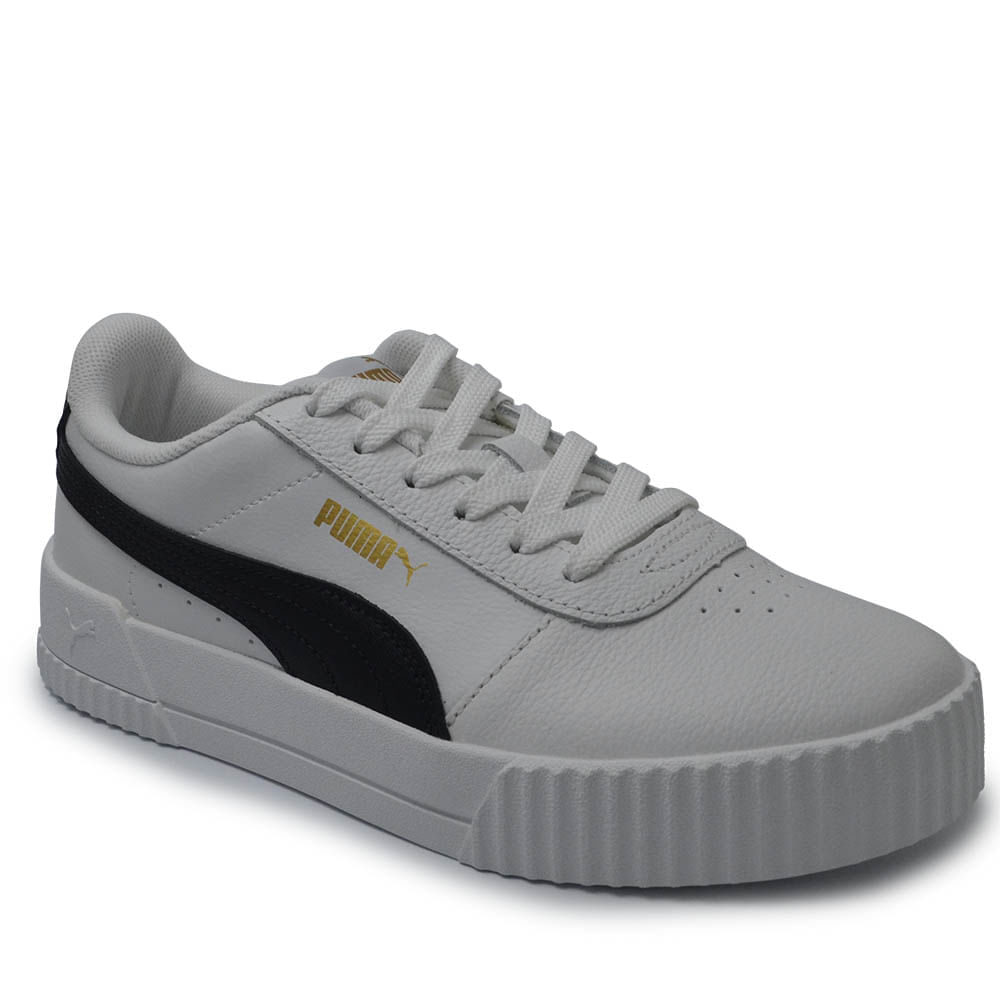 Tênis Puma Carina Feminino Casual - Couro Branco - Foto 2
