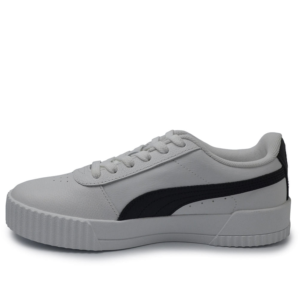 Tênis Puma Carina Feminino Casual - Couro Branco - Foto 3