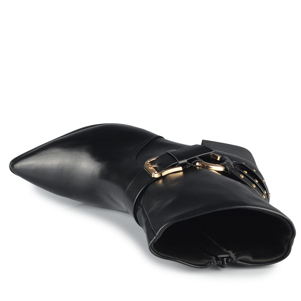 Bota Cano Curto Ramarim Feminino Salto Bloco 2559131 - Foto 4