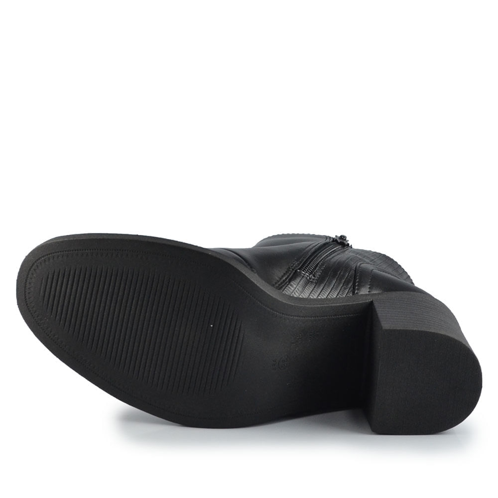 Bota Cano Curto Comfortflex Feminina Salto Bloco 2599331 - Foto 5