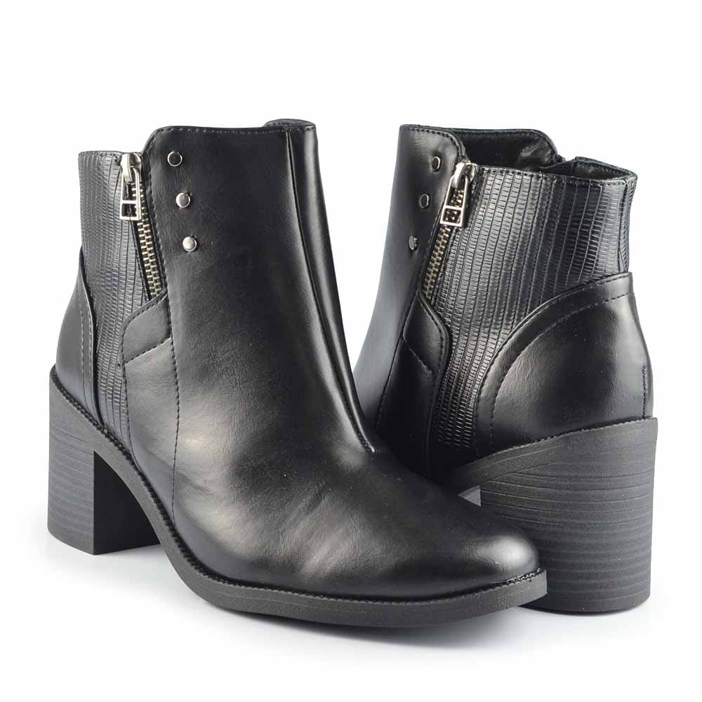 Bota Cano Curto Comfortflex Feminina Salto Bloco 2599331 - Foto 6