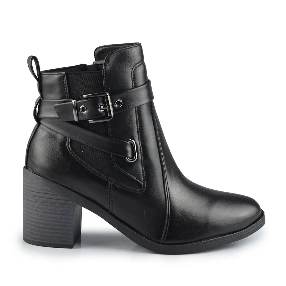 Bota Cano Curto Comfortflex Feminina Salto Bloco 2599332 - Foto 1