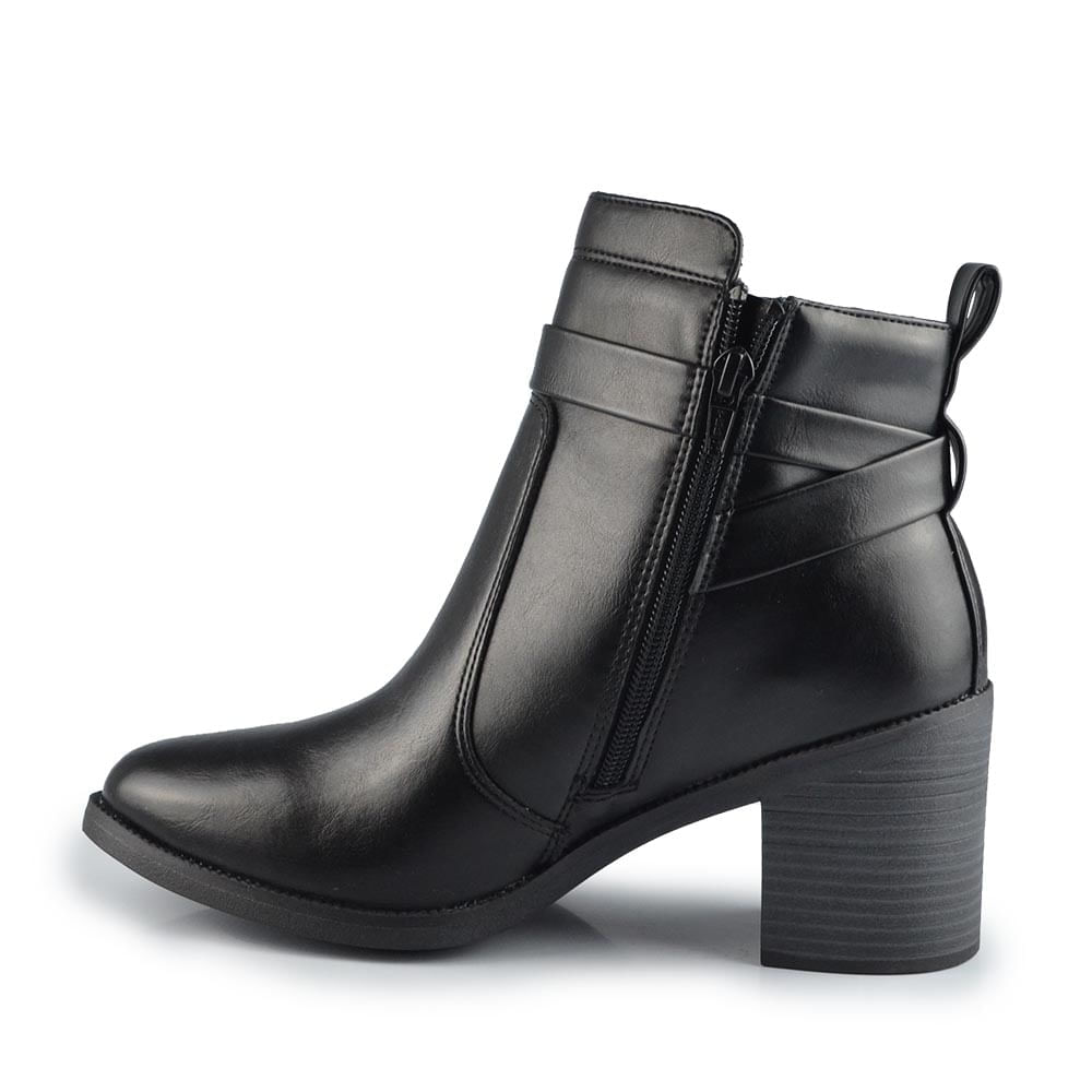 Bota Cano Curto Comfortflex Feminina Salto Bloco 2599332 - Foto 3