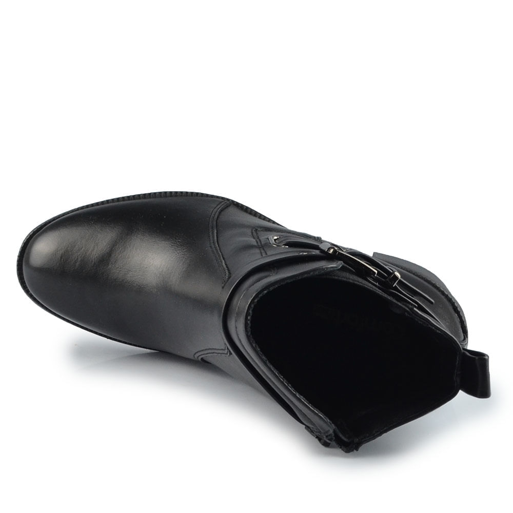 Bota Cano Curto Comfortflex Feminina Salto Bloco 2599332 - Foto 4