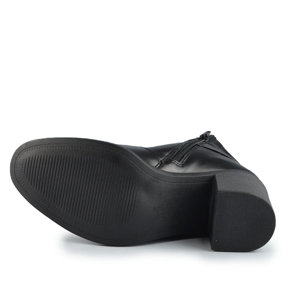Bota Cano Curto Comfortflex Feminina Salto Bloco 2599332 - Foto 5