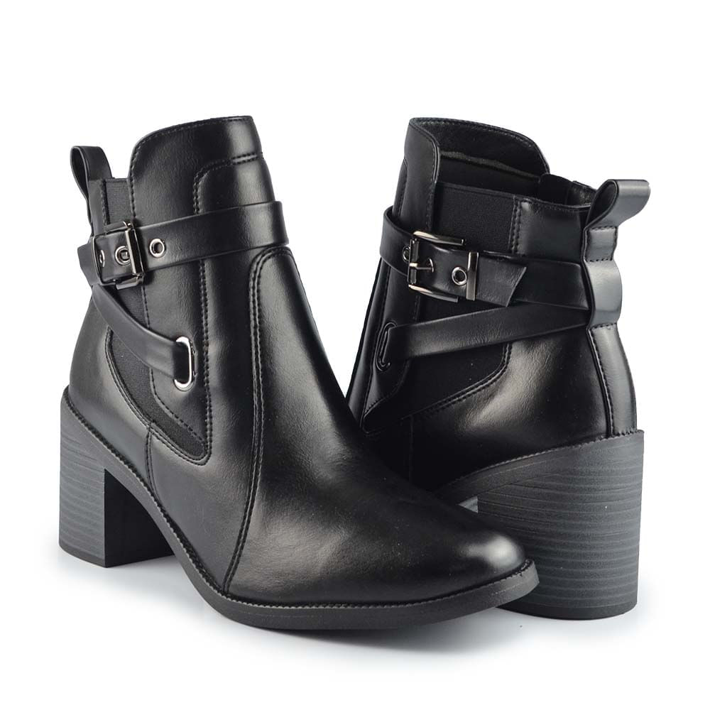 Bota Cano Curto Comfortflex Feminina Salto Bloco 2599332 - Foto 6