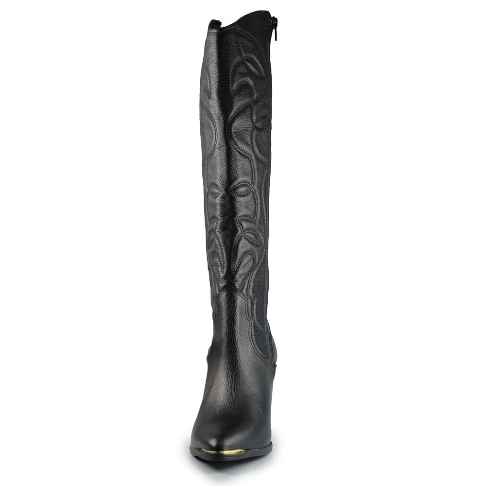 Bota Western Via Marte Feminina Cano Longo 079-002-01 - Foto 4