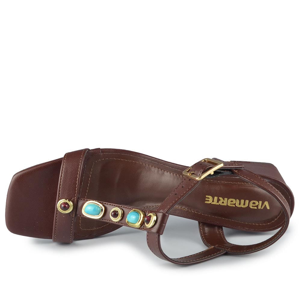 Sandália Via Marte Feminina Salto Bloco 171-036-01 - Foto 4