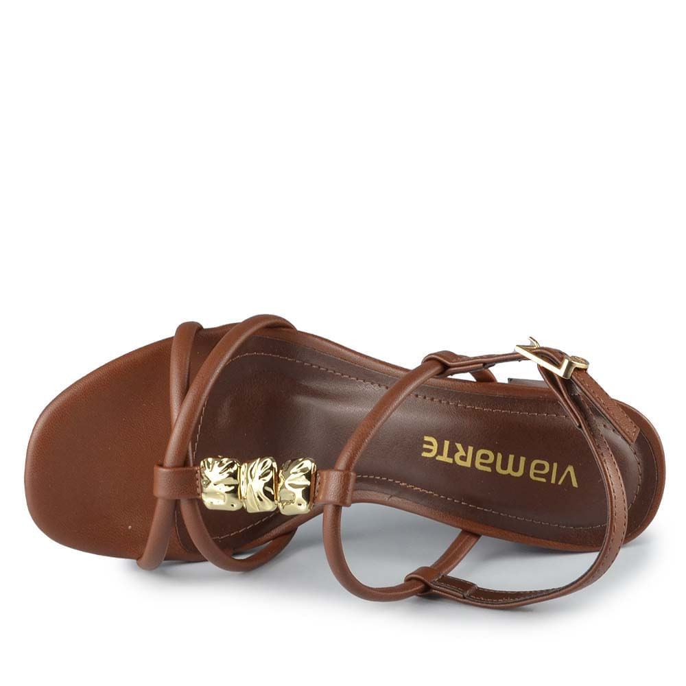 Sandália Via Marte Feminina Salto Bloco 265-006-02 - Foto 4