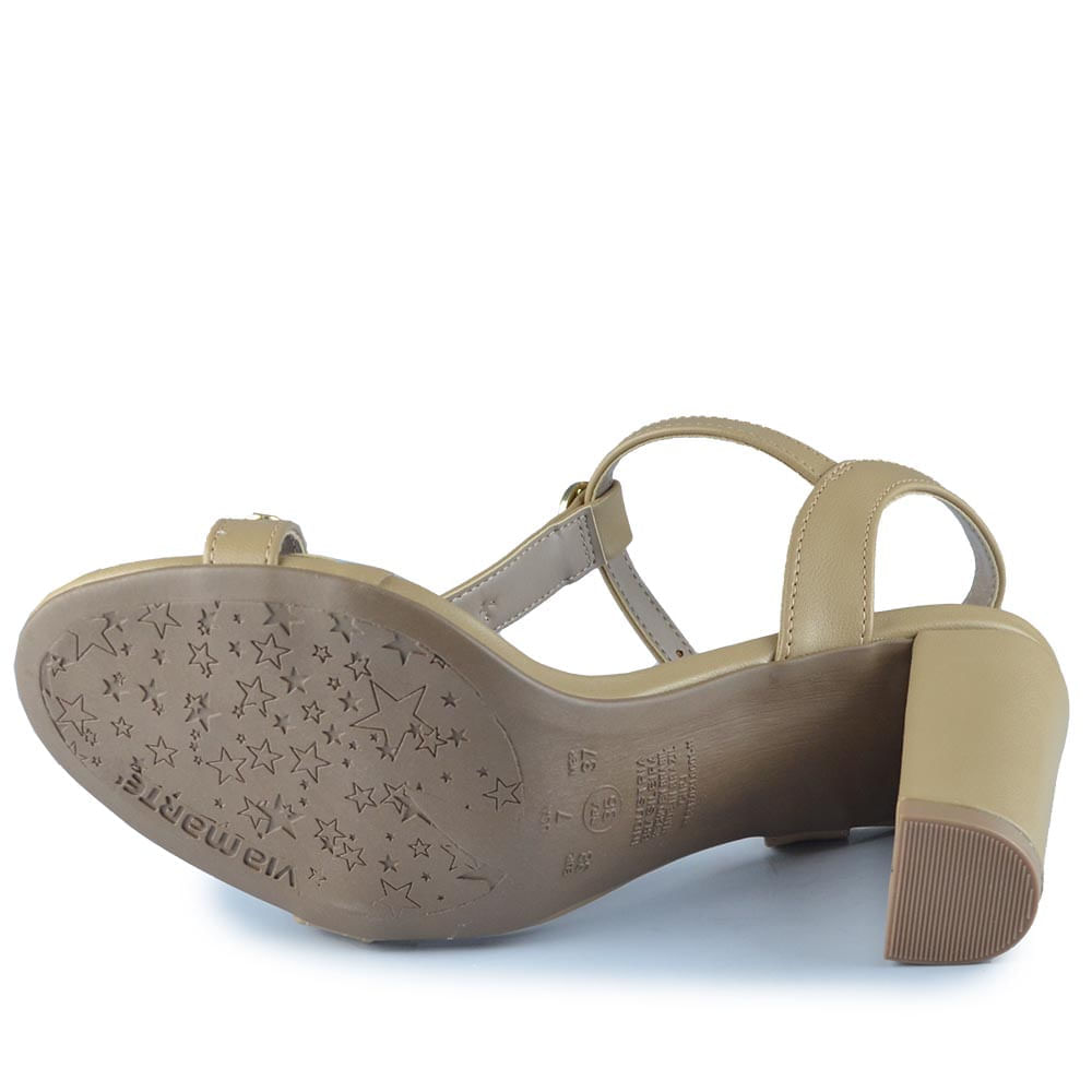 Sandália Via Marte Feminina Salto Bloco 142-026-01 - Foto 5