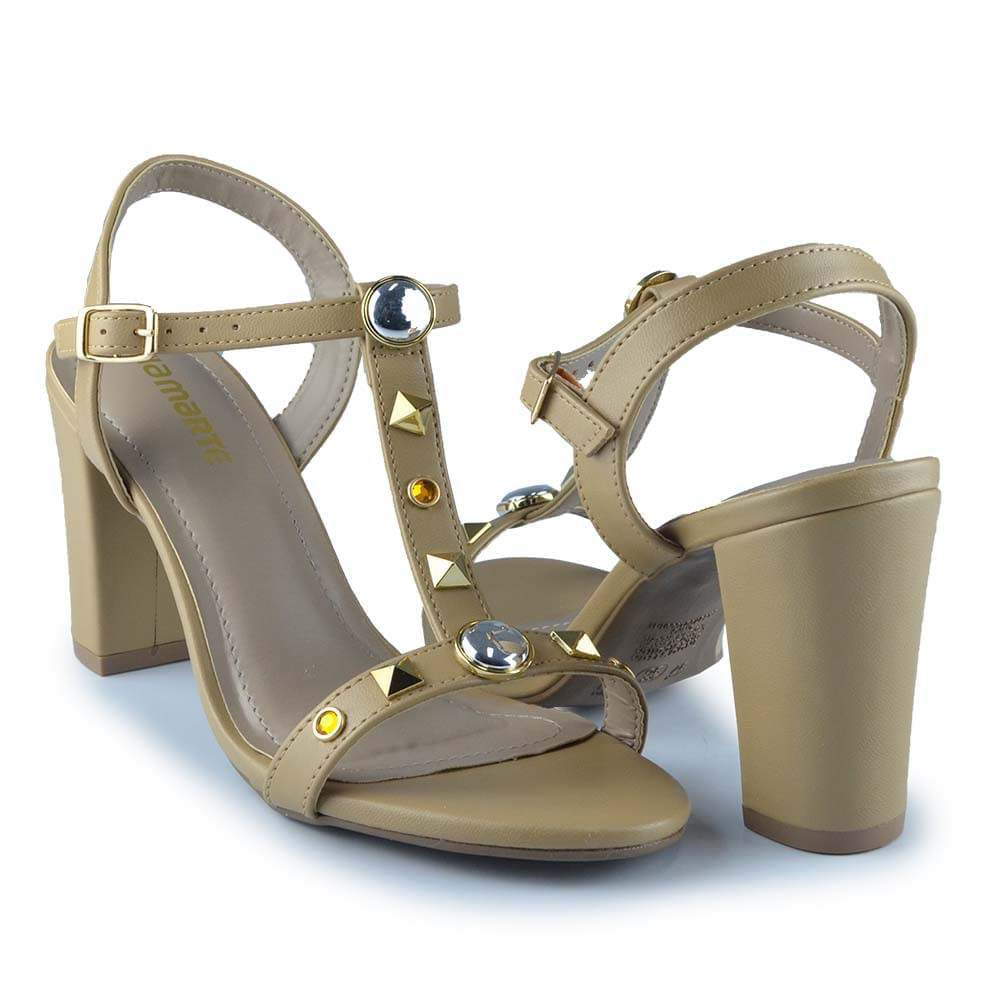 Sandália Via Marte Feminina Salto Bloco 142-026-01 - Foto 6