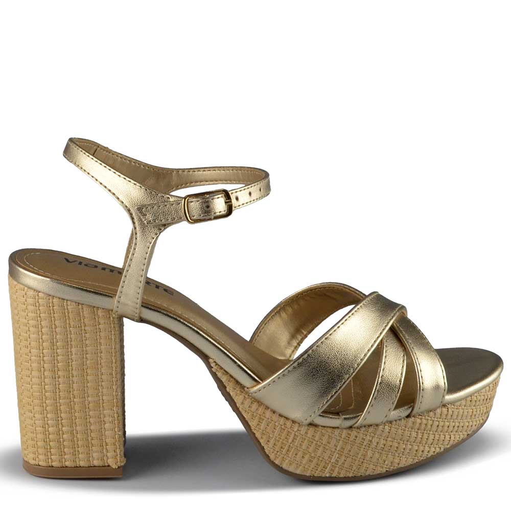 Sandália Salto Alto Via Marte Feminina 141-026-01 Lojas Kikos