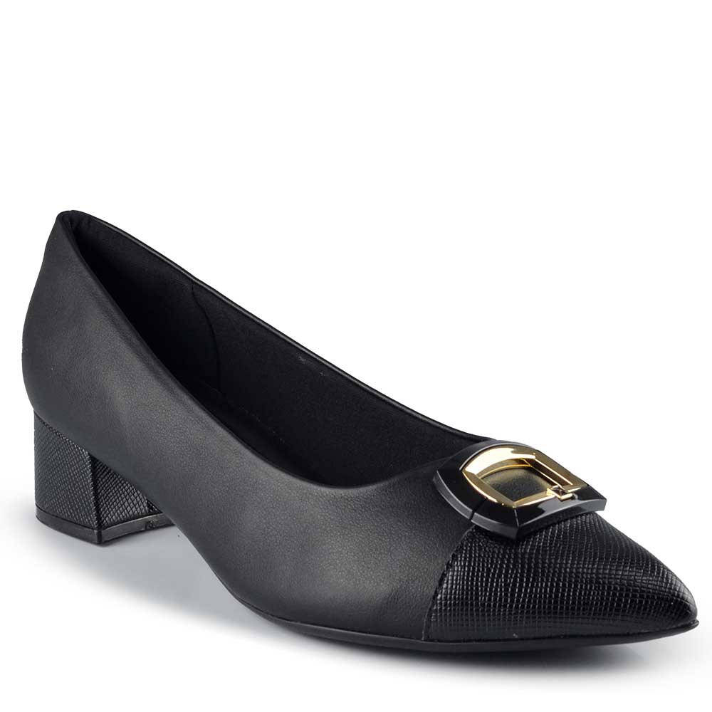Scarpin Piccadilly Feminino Salto Bloco Baixo 739095 - Foto 2