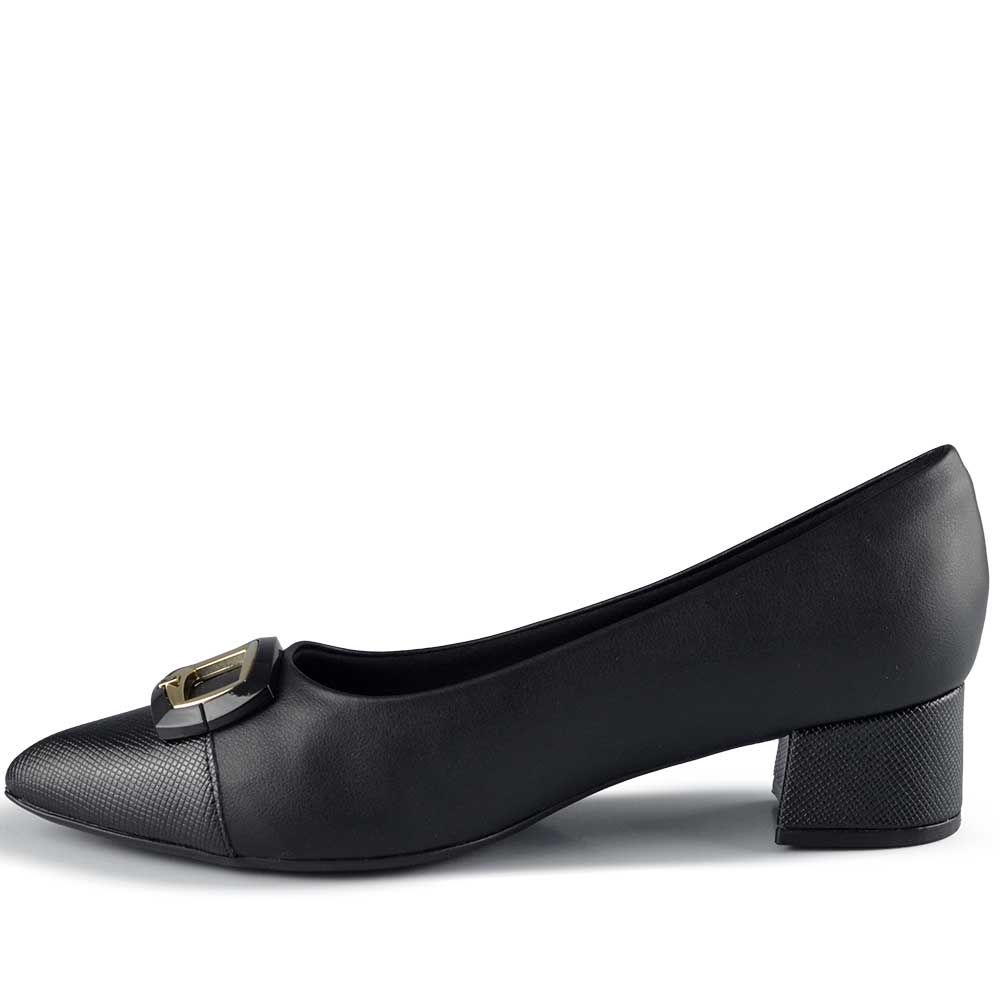 Scarpin Piccadilly Feminino Salto Bloco Baixo 739095 - Foto 3