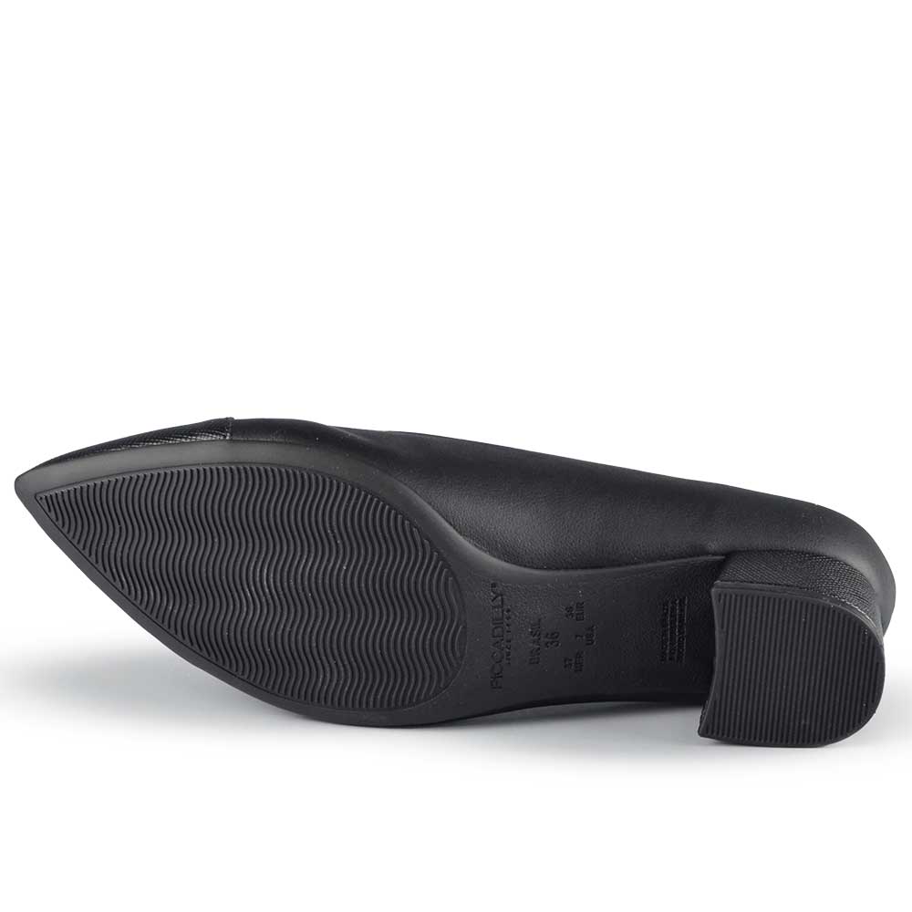 Scarpin Piccadilly Feminino Salto Bloco Baixo 739095 - Foto 5