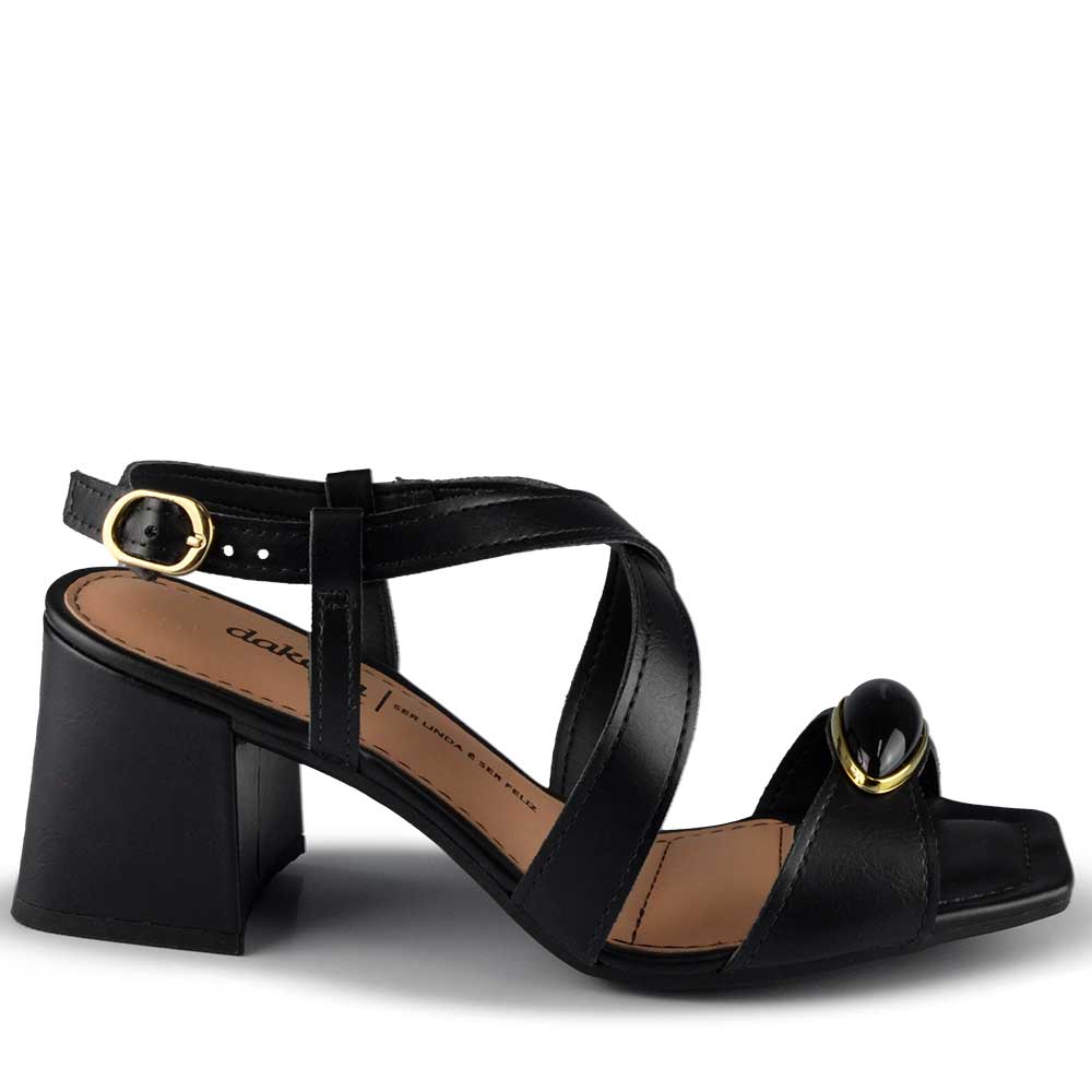 Sandália Salto Bloco Dakota Feminina Y9753 - Foto 1