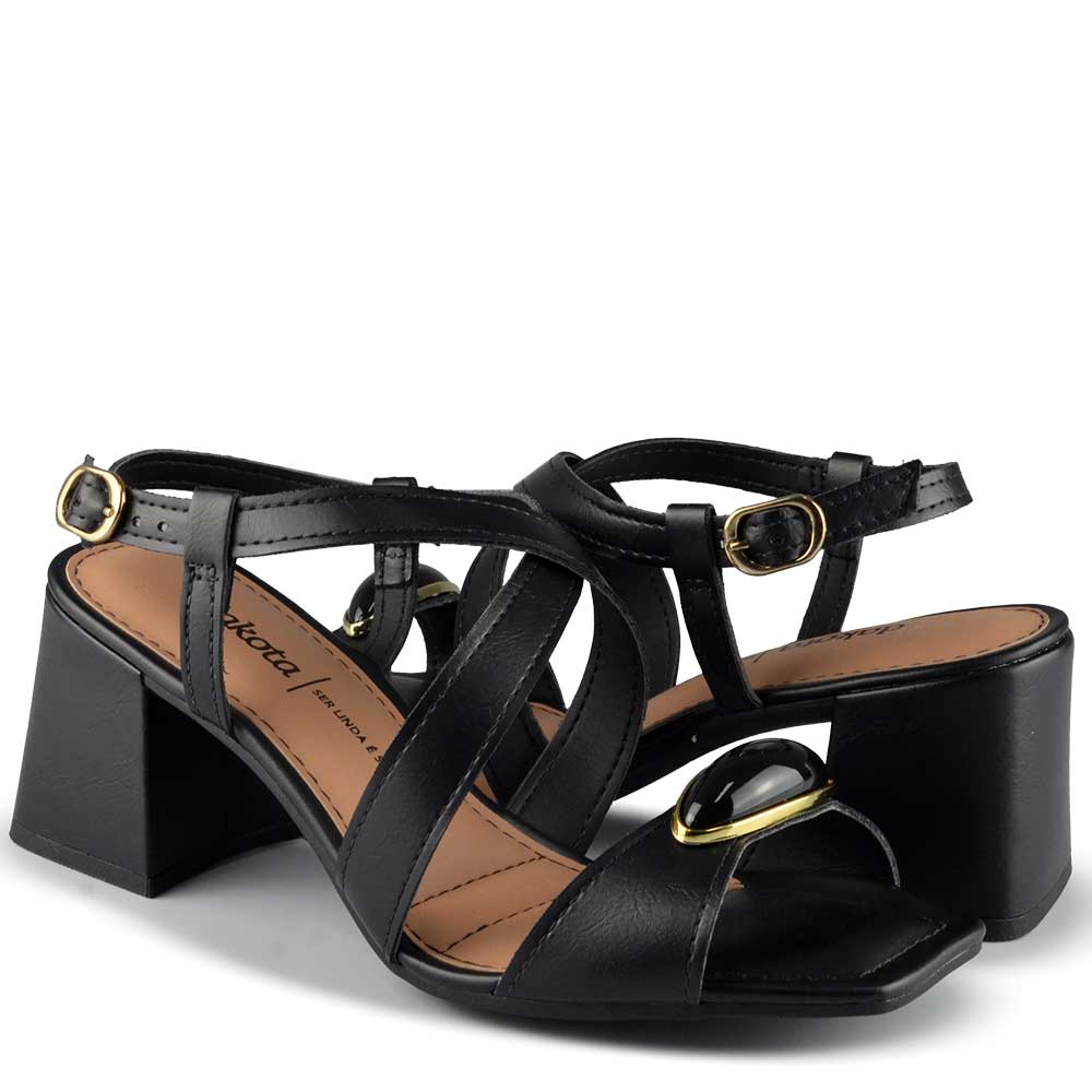 Sandália Salto Bloco Dakota Feminina Y9753 - Foto 6