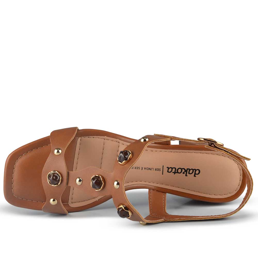 Sandália Salto Baixo Dakota Feminina Y9581 - Foto 4