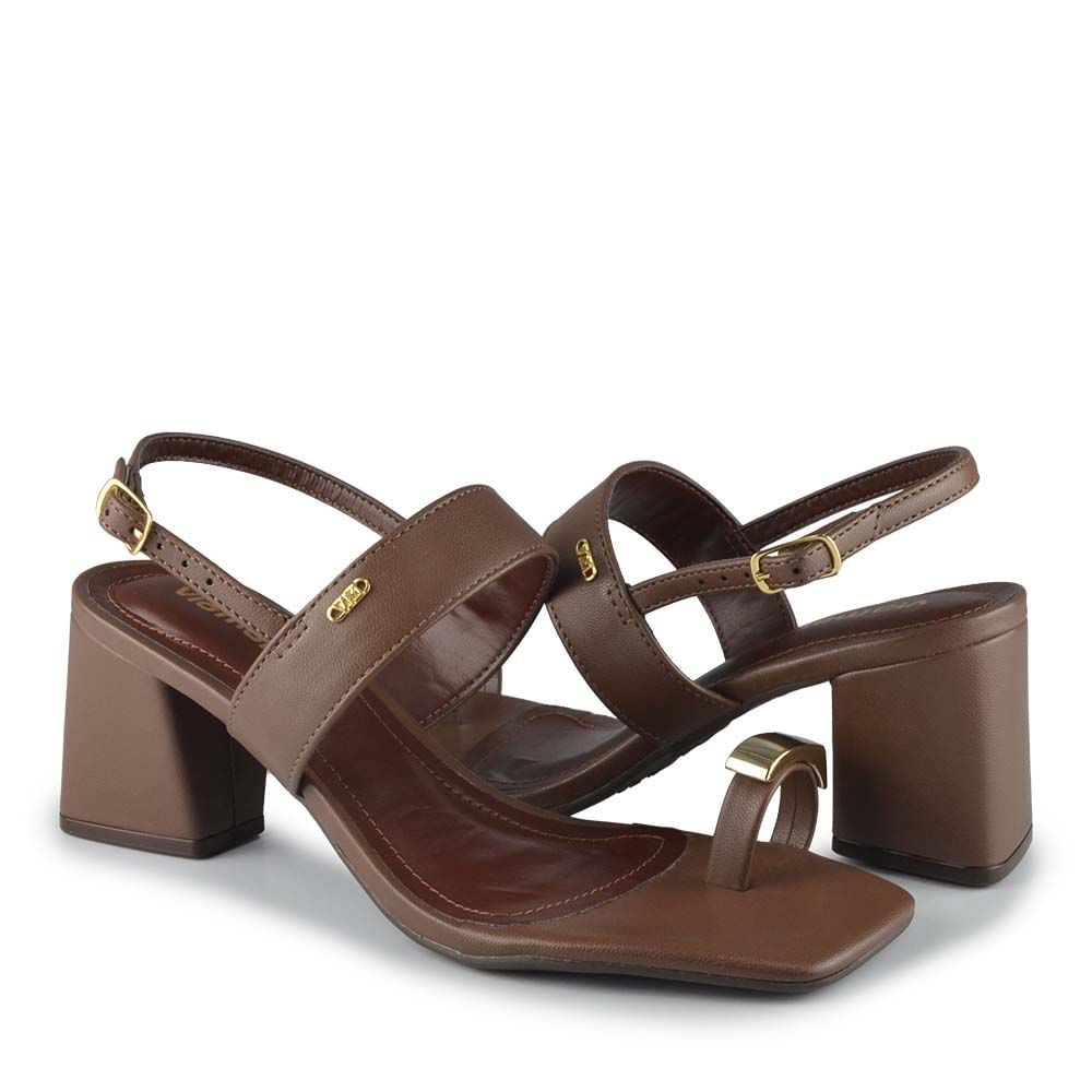 Sandália Salto Bloco Via Marte Feminina 264-007-01 - Foto 6