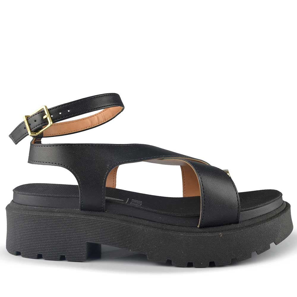 Sandália Flatform Vizzano Feminina Tratorada 6499.122 - Foto 1