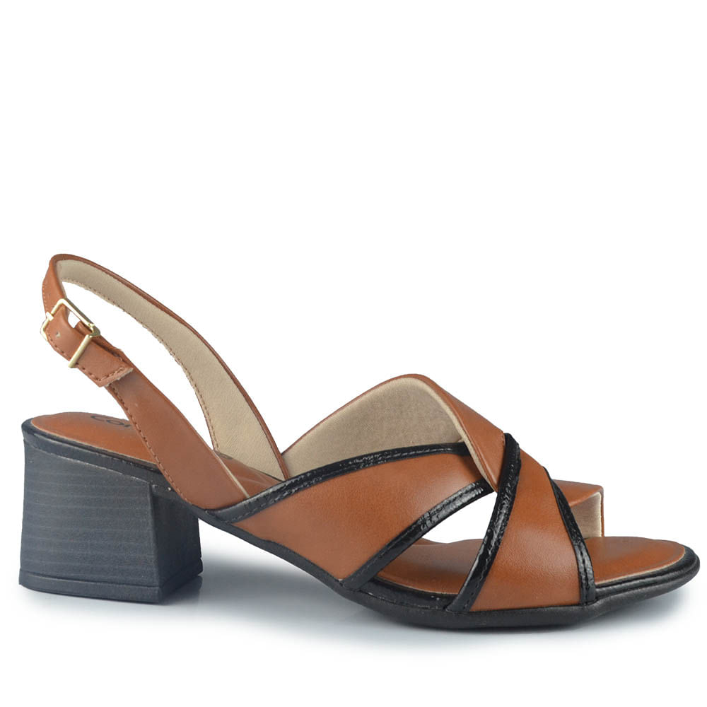 Sandália Salto Bloco Comfortflex Feminina 2556404 - Foto 1