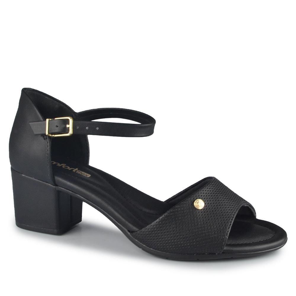 Sandália Salto Baixo Comfortflex Feminina 2557405 - Foto 2