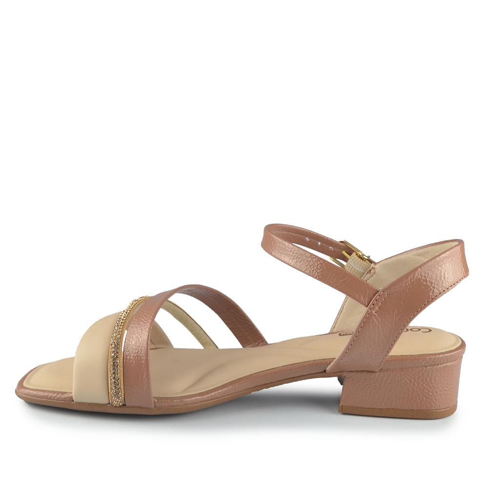 Sandália Salto Baixo Comfortflex Feminina 2555402 - Foto 3